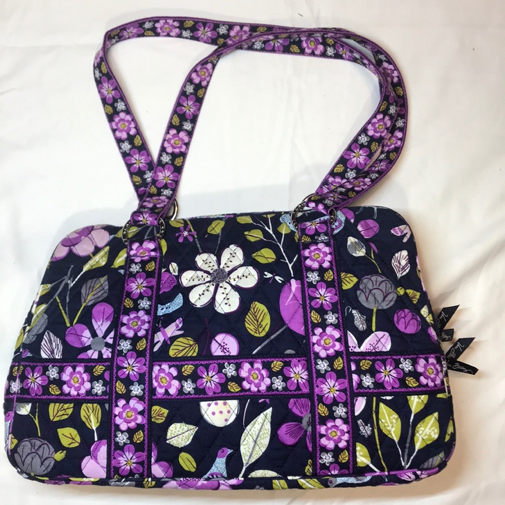 Vera Bradley Floral Nightingale Squared Away Bag